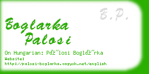 boglarka palosi business card